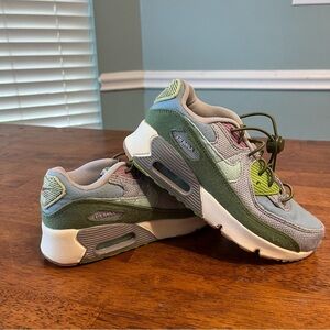 Nike Air Max 90 SE Sun Club blue gray green sneaker kids size 1
